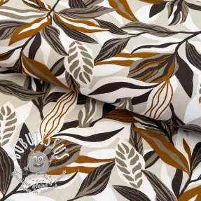 Tissu déco Leaves taupe