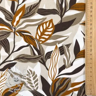 Tissu déco Leaves taupe