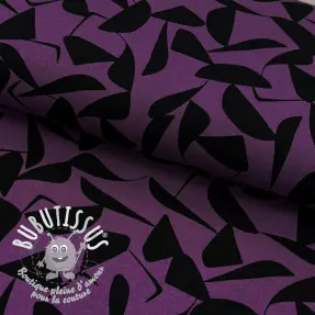 Viscose POPLIN STRETCH Abstract purple