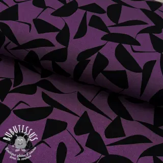 Viscose POPLIN STRETCH Abstract purple