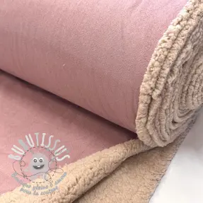 Tissu de manteau LAMMY old rose