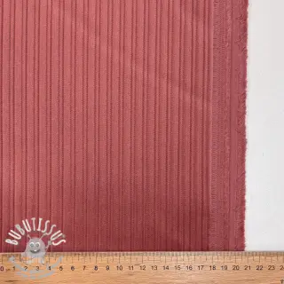 Tissu velours cotelé STRIPE dark rose