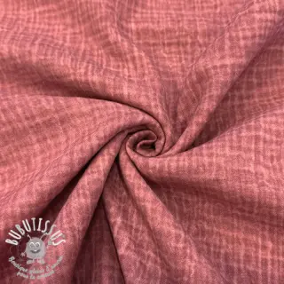 Tissu double gaze/mousseline STONE WASHED light rose