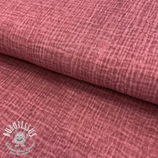 Tissu double gaze/mousseline STONE WASHED light rose