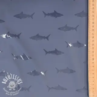Raincoat fabric Shark navy
