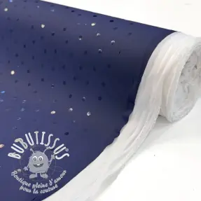 Raincoat fabric Dots navy
