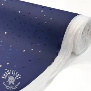 Raincoat fabric Dots navy