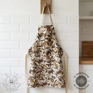 Tissu déco Leaves taupe