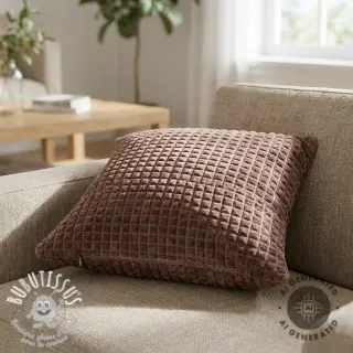Tissu déco VELOURS DECO SQUARE brown