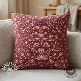 Tissu déco Boho rosewood