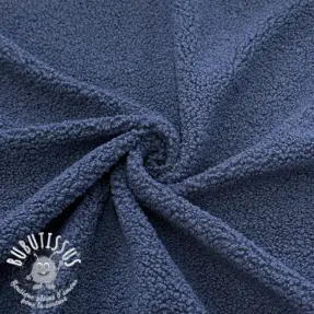 Tissu de manteau TEDDY jeans
