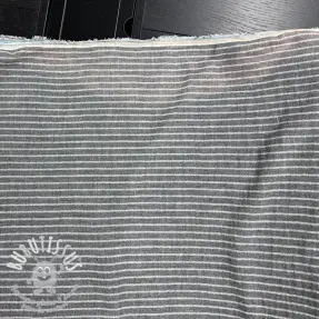 Tissu double gaze/mousseline YARN DYED Stripes grey 2nd class
