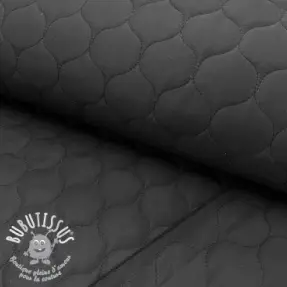 Tissu matelassé Round black