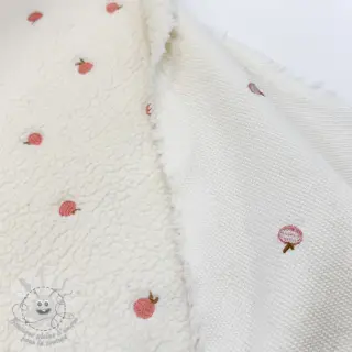 Tissu de manteau TEDDY JACQUARD EMBROIDERY Patches