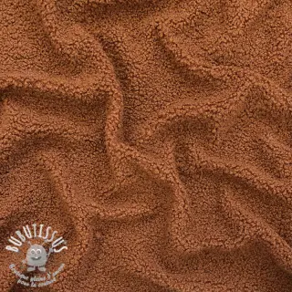 Tissu de manteau TEDDY rust