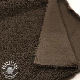 Tissu de manteau TEDDY dark brown