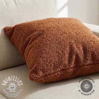 Tissu de manteau TEDDY rust