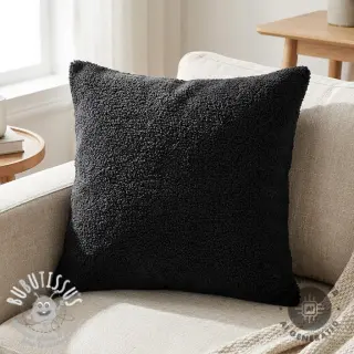 Tissu de manteau TEDDY black