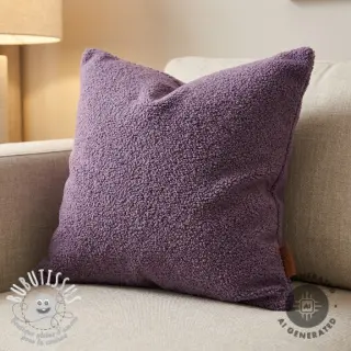 Tissu de manteau TEDDY purple