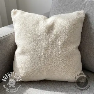 Tissu de manteau TEDDY ecru