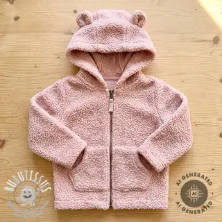 Tissu de manteau TEDDY powder