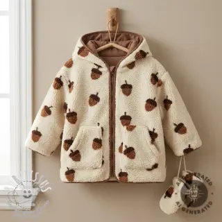 Tissu de manteau TEDDY JACQUARD Acorns