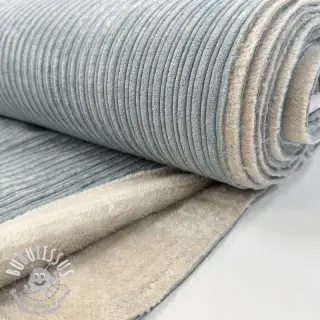 Tissu velours cotelé Cofur fleece mint