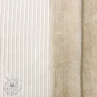 Tissu velours cotelé Cofur fleece off white