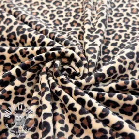Tissu velours jersey SUPER SOFT Animal skin beige