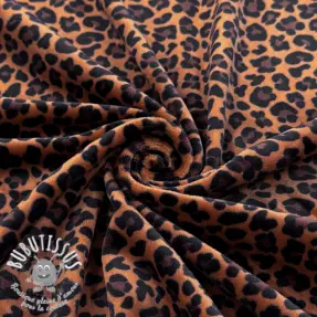 Tissu velours jersey SUPER SOFT Animal skin brown