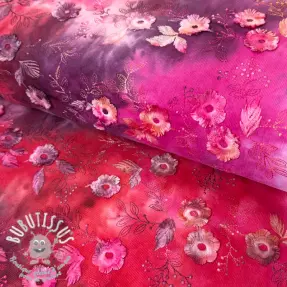 Tissu velours cotelé fin TIE DYE 21W Catchy design F