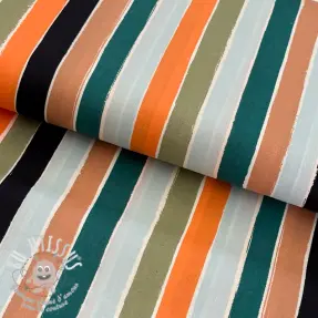 Tissu coton Garden stripe multi