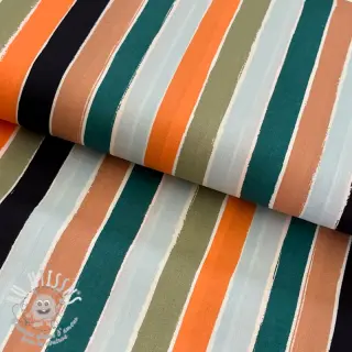 Tissu coton Garden stripe multi
