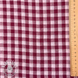 Tissu double gaze/mousseline YARN DYED Stripes and checks design F