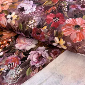 Sweat Flowers Andrea brown digital print