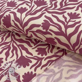 Sweat envers minkee Flowers burgundy SIMPLY NATURAL