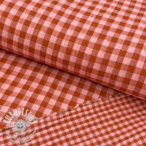 Tissu double gaze/mousseline YARN DYED Stripes and checks design H