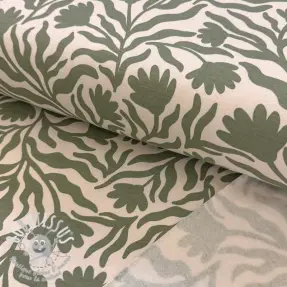 Sweat envers minkee Flowers army green SIMPLY NATURAL
