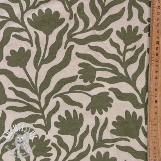 Sweat envers minkee Flowers army green SIMPLY NATURAL