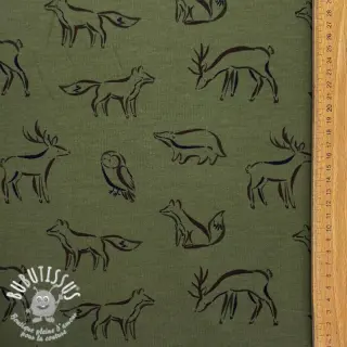 Sweat envers minkee SOFT Forest animals green