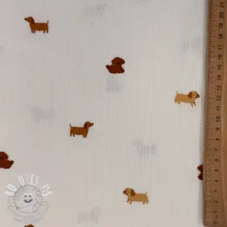 Jersey RIB Dogs off white