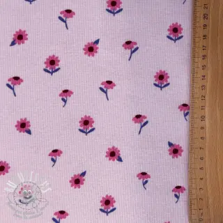 Jersey RIB Flowers lilac