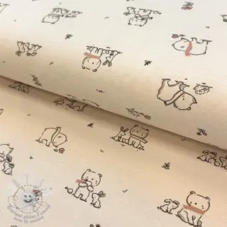 Jersey Forest animals digital print ORGANIC