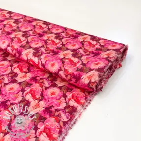 Viscose SATIN Samantha pink digital print
