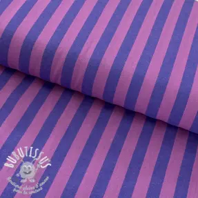 Tissu coton YARN DYED BIG Stripes purple