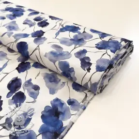 Viscose RADIANCE Galia blue digital print