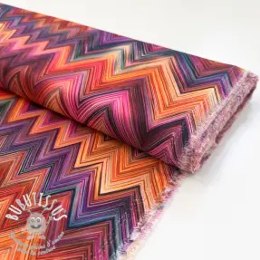 Viscose RADIANCE ZIGZAG orange digital print