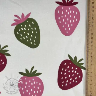 Sweat envers minkee JOGGING Strawberries ecru