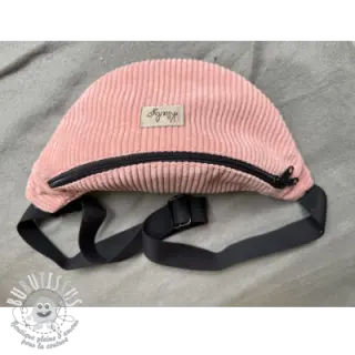 Tissu velours cotelé HUGGY bois de rose