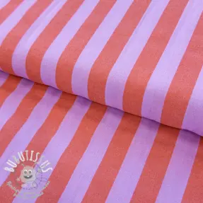 Tissu coton YARN DYED NOVA Stripe lavender orange